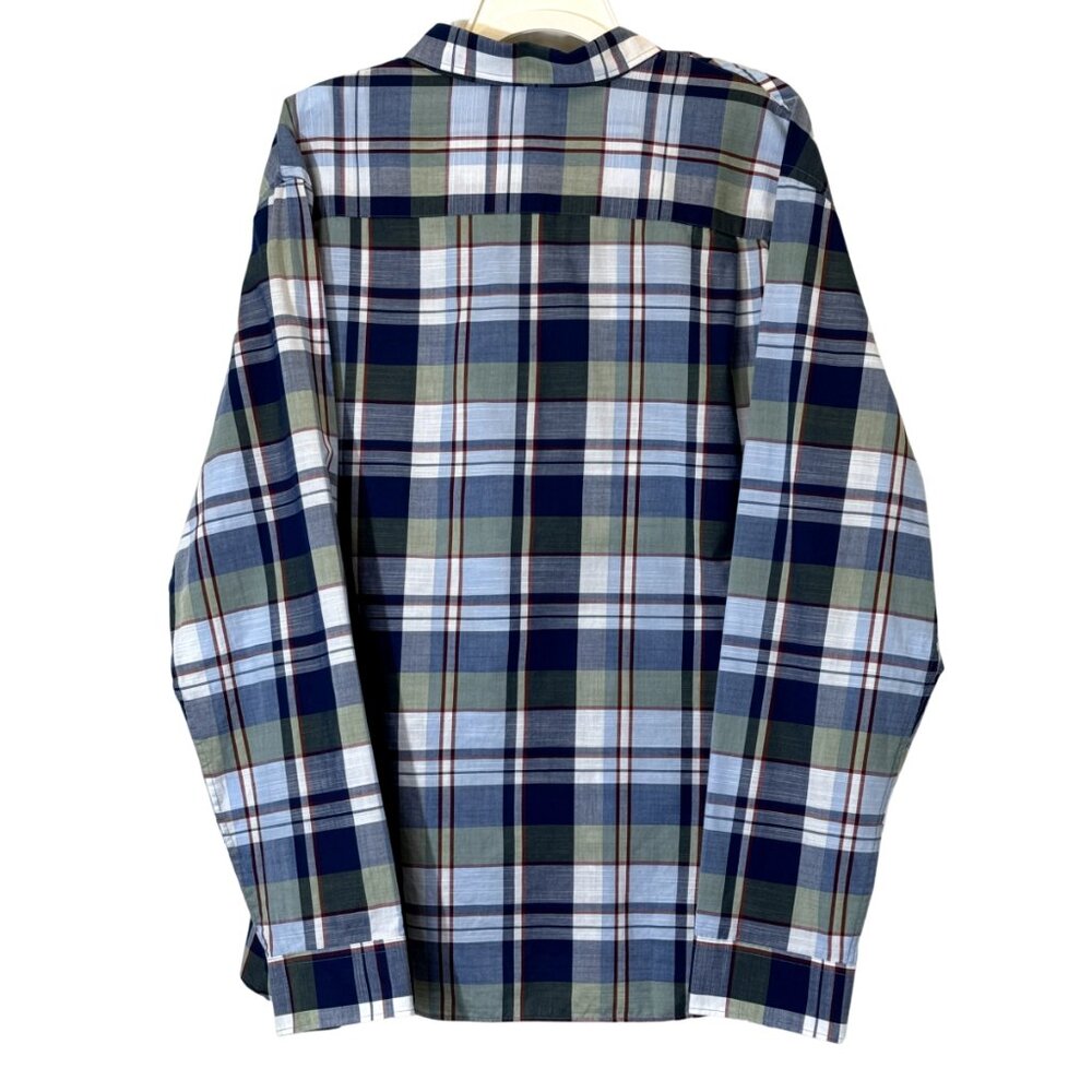 Men’s Blue | Green Plaid Shirt Size  XXL - Picture 3 of 4